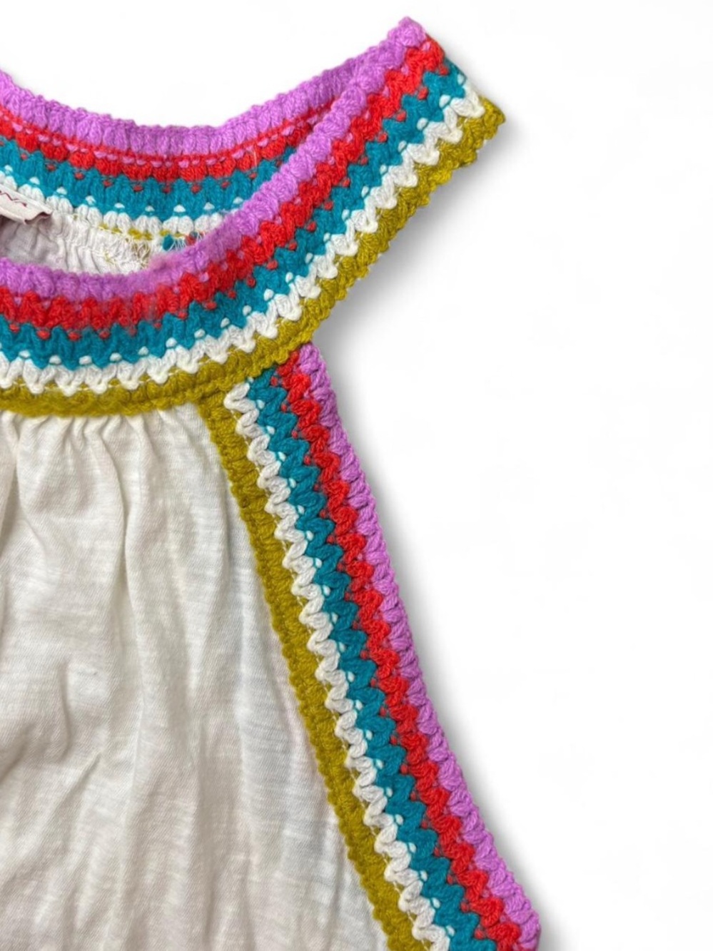 Halter Tank with Crochet Trim